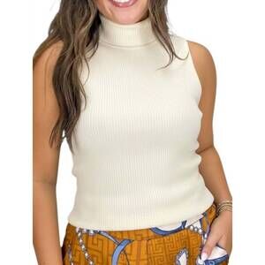 NEW ASTRID turtle tank top in cream